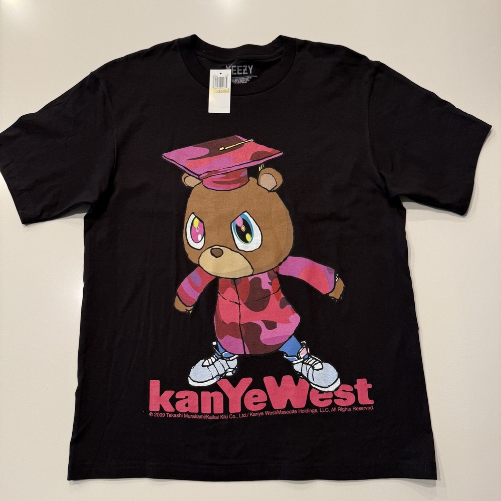 Yeezy Graduation Bear T-Shirt Men's Black Size M Kanye West Murakami